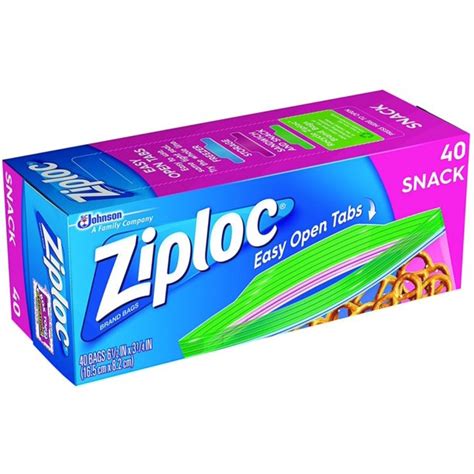 2 Pack - Ziploc Snack Bags 40 ea - Walmart.com - Walmart.com