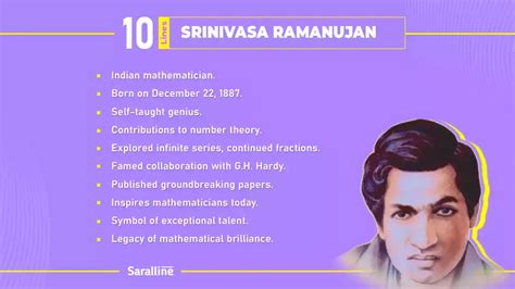 10 lines on Srinivasa Ramanujan in English [2024]