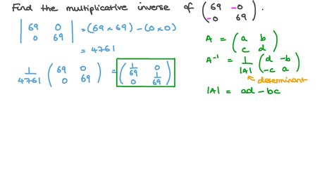 Question Video: Finding the Inverse of a Diagonal Matrix | Nagwa