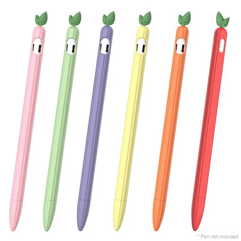 Windfall Cute Carrot Pencil Case for Apple Pencil Silicone Sleeve for ...