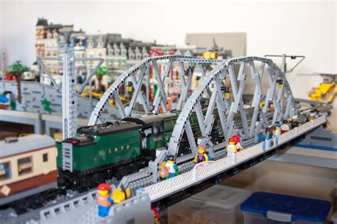 Big train bridge (with train) | Lego trains, Lego city, Lego track