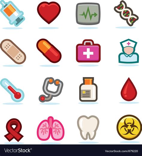 Health care icons set Royalty Free Vector Image