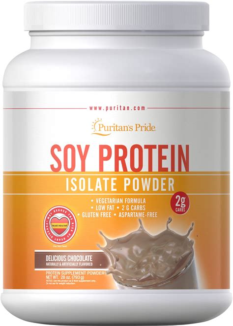 Soy Protein Isolate Powder Chocolate, 28 Powder (7055) | Puritan's Pride