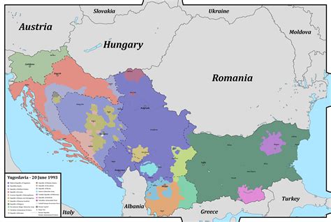 The Yugoslav Wars - 20 June 1993 : imaginarymaps