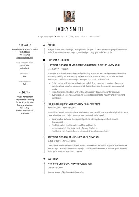 Project Manager Resume & Full Guide | 12 Examples [ Word & PDF ] 2019