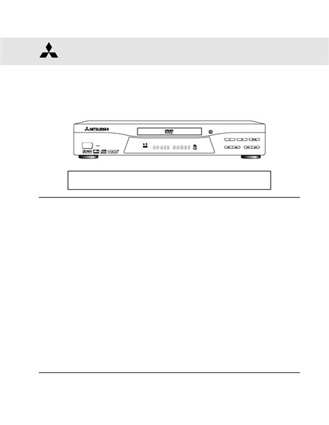 Service Manual for MITSUBISHI DD6000 - Download