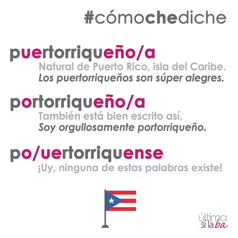 El gentilicio de las personas oriundas de Puerto Rico es puertorriqueño o portorriqueño, pero no ...