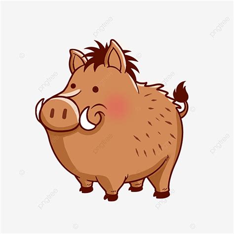 Wild Boar PNG Image, Japanese Cute Wild Boar, Cartoon, Lovely, Hand Painted PNG Image For Free ...