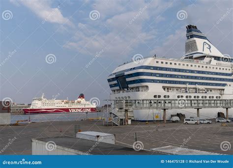 Cruise Ferry Helsinki Harbor, Finland Editorial Stock Photo - Image of north, finnish: 146475128