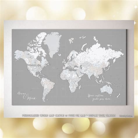 Detailed World Map Canvas