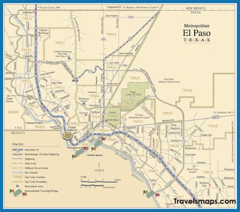 Map of El Paso Texas - TravelsMaps.Com