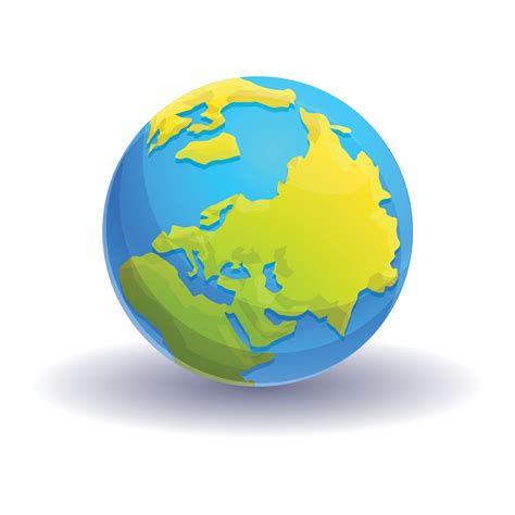 Earth globe icon, cartoon style 14365181 Vector Art at Vecteezy