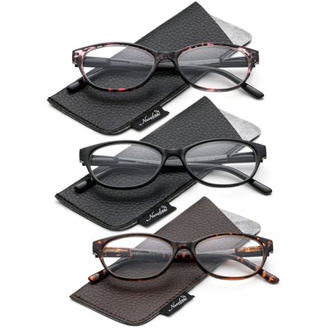 Newbee WoMen's Cat Eye Bifocal Reading Glasses with Pouch, 3 Pair - Walmart.com - Walmart.com