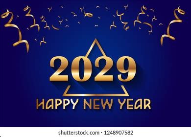 Happy New Year 2029 Design Stock Vector (Royalty Free) 1248907582 ...