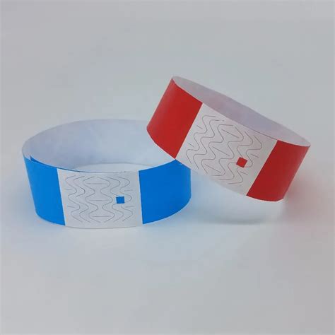 Disposable different color avaliable printed no logo paper wristband, tyvek wrist band, custom ...