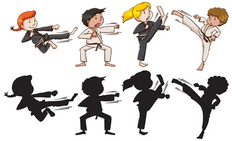 Black Karate Cartoon