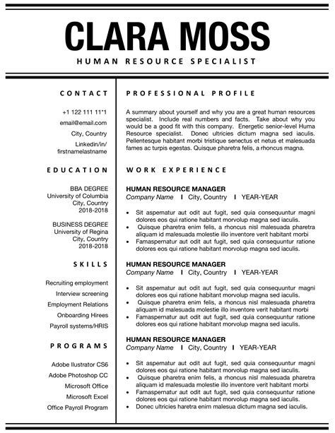 Best Resume Format For Human Resources - resumegk