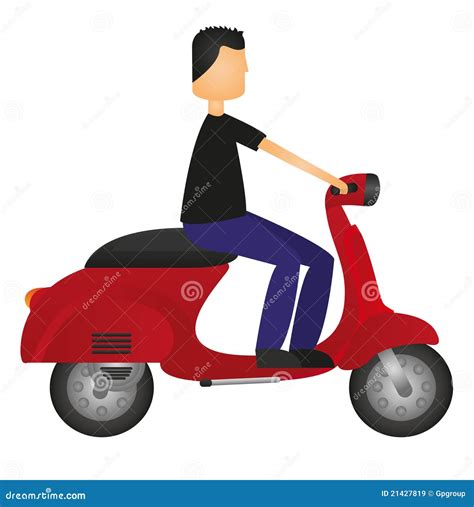 Man on motorbike stock vector. Illustration of trail - 21427819