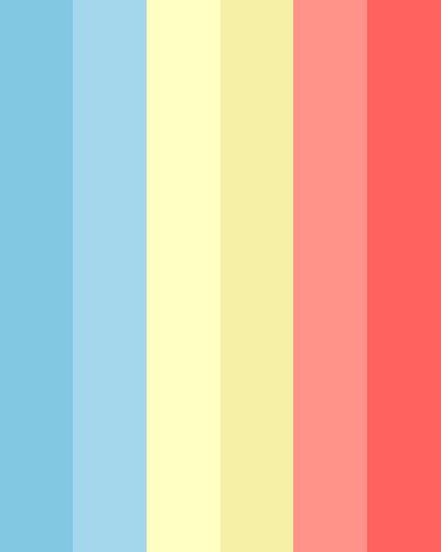 Pastel Blue, Yellow and Red Pastel Pallete, Aqua Color Palette, Red ...