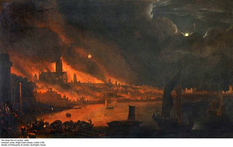 The Great Fire of London, 1666.