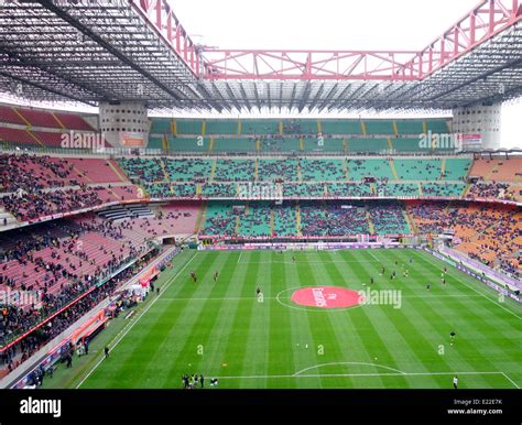 San Siro stadium before an AC Milan game in Milan, Italy Stock Photo ...