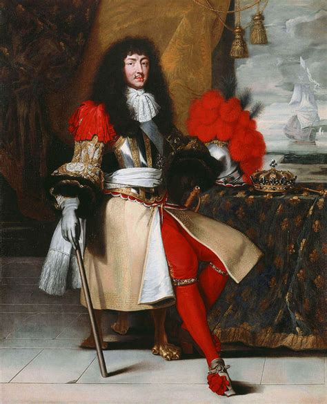 Full-length portrait of Louis XIV king of France and Navarre in armour with the crown Painting ...