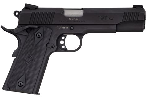 Taurus 11911019MM 1911 9mm Luger Single 5 9+1 Black Checkered Grip Black Steel Slide – GunStuff