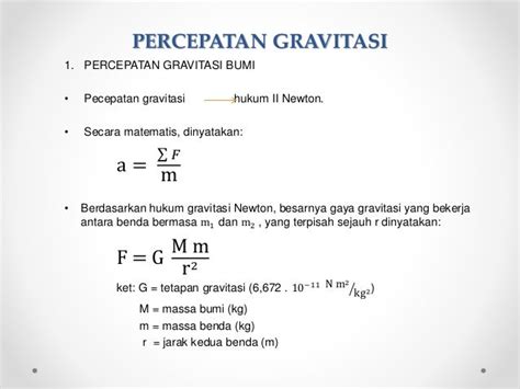 Rumus Gaya Gravitasi - RUANG BACA