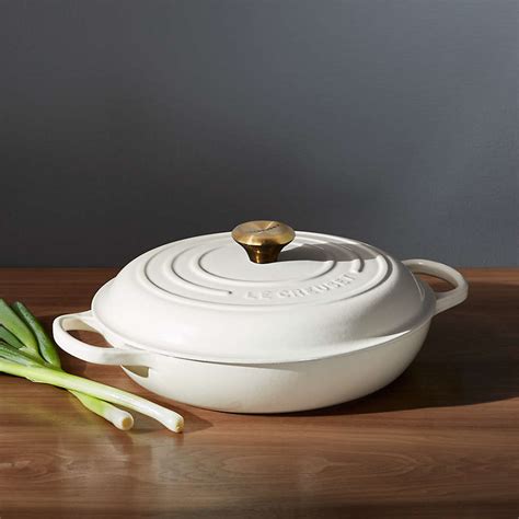 Le Creuset Signature 3.5 qt. Cream Everyday Pan + Reviews | Crate and ...