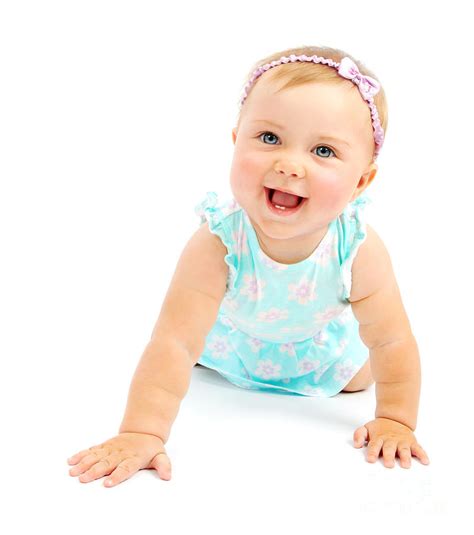 Adorable Little Baby Girl Laughing Photograph by Anna Om