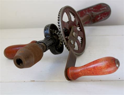 vintage 1920s hand drill. antique rustic by Luncheonettevintage