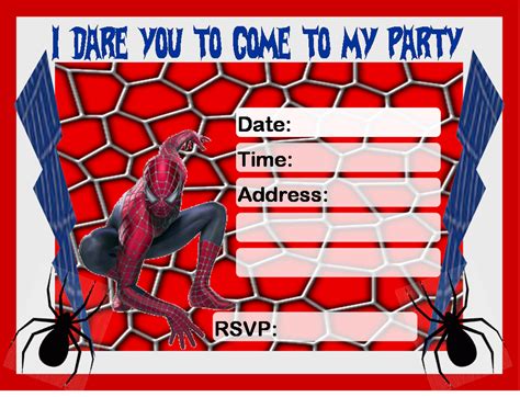 Birthday Invitation Free Printable Spiderman | Spiderman birthday invitations, Spiderman ...