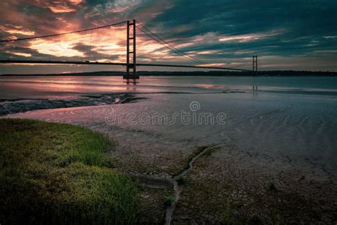 Humber Bridge and Estuary stock photo. Image of lifestyle - 192095952