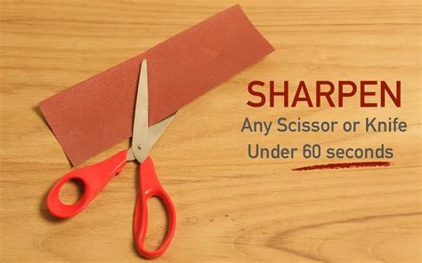 Sharpen Knives and Scissors at Home: Thin the Blades Simply