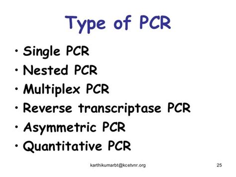 PCR types and applications