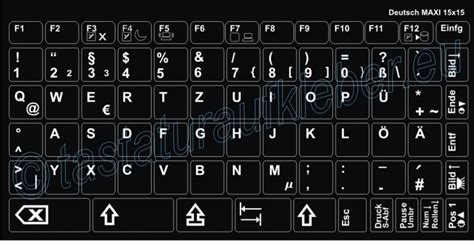 Tastaturaufkleber DEUTSCH (QWERTZ), grosse Tasten - TASTATURAUFKLEBER für Ihren PC, Notebook ...