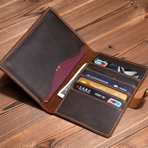 Luxury Handmade Travel Passport Holder Men Top Cow Leather Case for ...