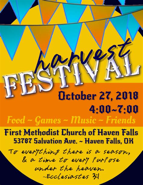 Harvest Festival Church Flyer Template | PosterMyWall