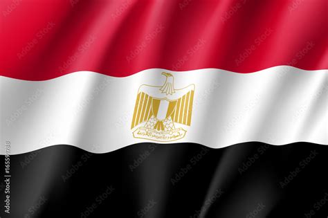 Egypt flag. National patriotic symbol in official country colors ...