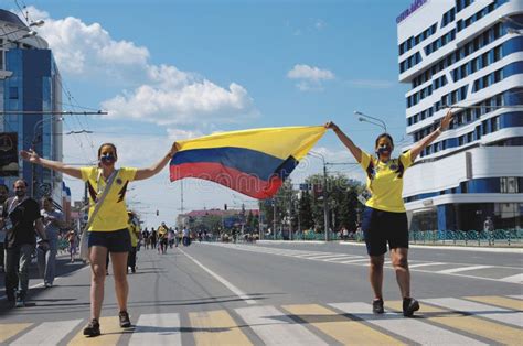 Colombian Football Fans editorial photo. Image of soccer - 119630886