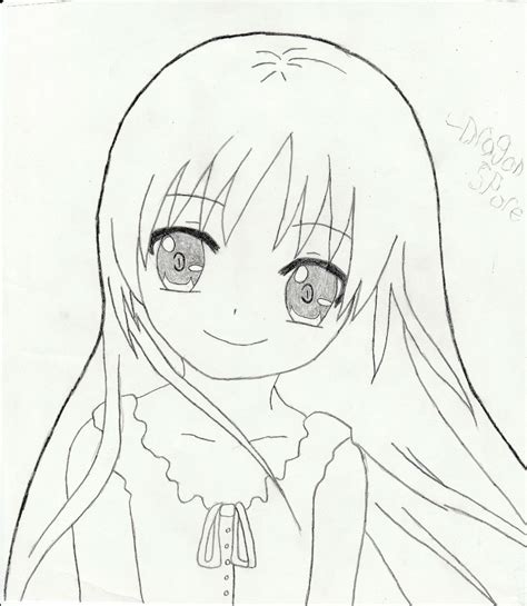 Easy Drawing Anime Girl at GetDrawings | Free download