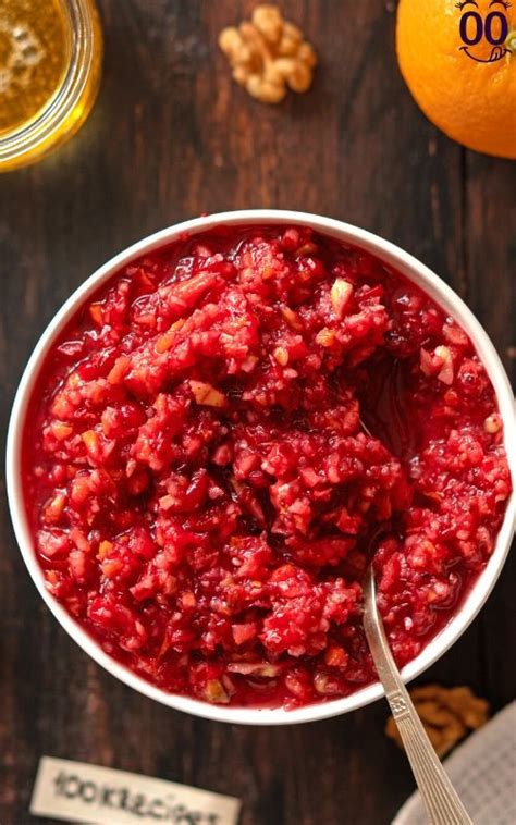 Fresh Cranberry Orange Relish ®l { Fast + Easy }