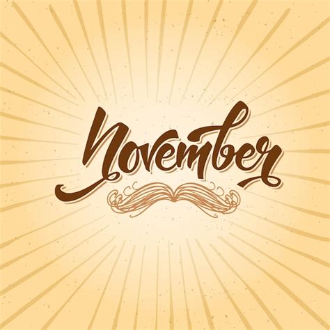 Free Vector | Movember background with lettering