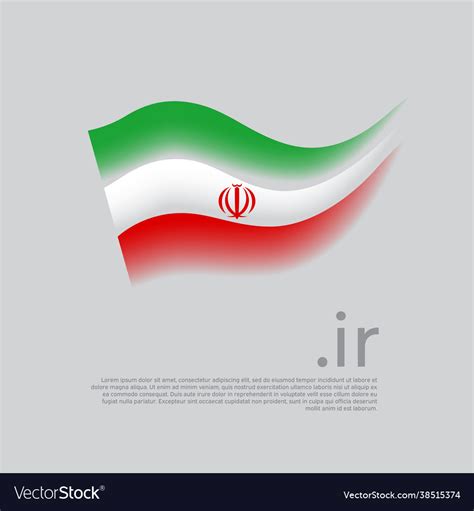 Iran flag stripes colors iranian Royalty Free Vector Image