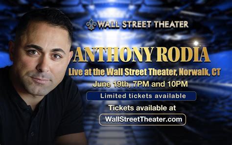 Anthony Rodia at The Wall St. Theatre - Fairfield Comedy Club ...