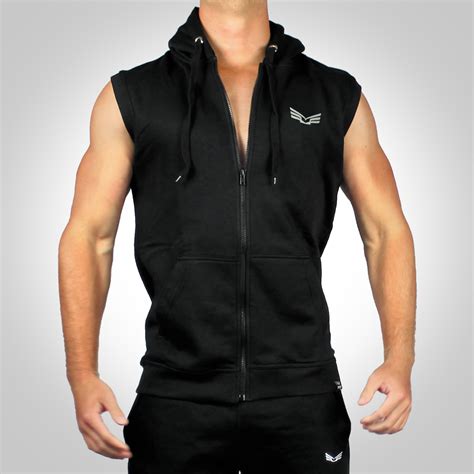 Sleeveless Zip-Up Hoodie – Black | BodyKit Wear