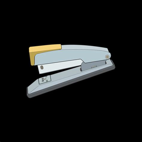 stapler in vector art style, isolated on black background. stapler in ...