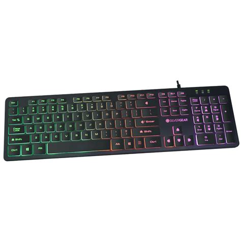 Flat Gaming Keyboard with RGB lighting | Quality and comfort - Silvergear