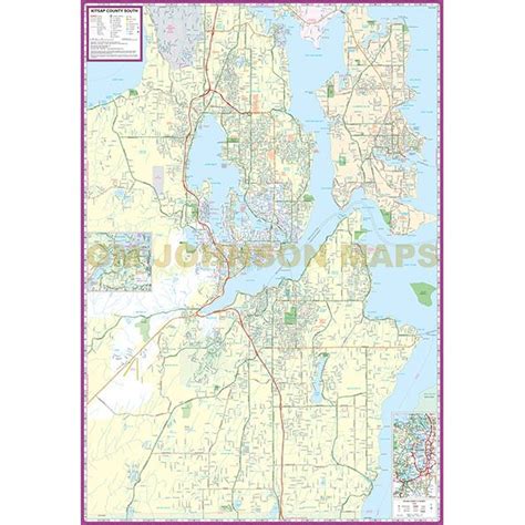 Kitsap County / Bremerton / Bainbridge Island, Washington Street Map - GM Johnson Maps