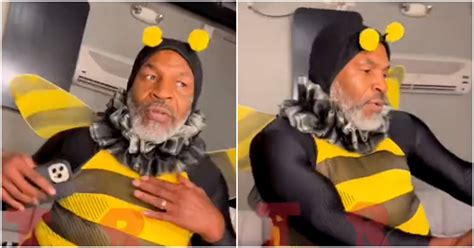 Mike Tyson dresses up as bee for TV appearance in bizarre footage